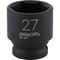Channellock 1/2'' Drive 27 mm 6-Point Shallow Metric Impact Socket 302971 - alternate 1