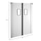 Koolmore Commercial Double Aluminum Swinging Traffic Door - 60 In. x 84 In. Door Opening KM-SWD30X2 - alternate 2