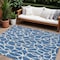 Homeroots 9' X 12' Blue And Ivory Geometric Washable Indoor Outdoor Area Rug 599266 - alternate 1