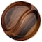 Megachef 10 Inch Acacia Wood Divided Serving Bowl in Dark Brown 750122180M - alternate 3