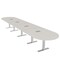 Skutchi Designs 20ft Racetrack Conference Table With Power | Harmony Series | 20 Person Meeting Room Table HAR-RAC-48X240-T-K458-ESIL - alternate 1