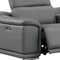 Homeroots Battleship Gray Leather Power Reclining L Shaped Six Piece Corner Sectional With Console 643944 - alternate 2