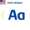 Aacc Self-Adhesive Vinyl Letter: a, Scale: 12 in. Color: Blue Font: Anders by, 24PK AACC-Anders-la-Blue-I12x24 - alternate 1