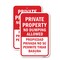 Signmission Private Property No Dumping Allowed Propiedad Priv 1, 18'' X 24'' 2 Signs, Heavy Gauge Aluminum, 2PK A-1824-2PACK-24846 - alternate 1