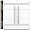 Vdomdoors Metal Double Doors Deux 1705 White Enamel 1 Sidelight Entry Modern Painted 86x96 (W72+14xH96) Left DEUX1705DEXD-BEM-W72+14xH96-LH-O - alternate 2
