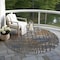 Homeroots 8' Charcoal Brown And Copper Round Abstract Washable Indoor Outdoor Area Rug 596784 - alternate 5