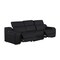 Homeroots 103" Black Italian Leather Reclining USB Sofa 632883 - alternate 2