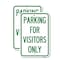 Signmission Parking for Visitors Only, 12'' X 18'' 2 Signs, Heavy Gauge Aluminum, 2PK A-1218-2PACK-23440 - alternate 1