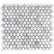 Apollo Tile Marmor 12x12 Polished White Calacatta Gold Marble Penny round Mosaic Wall and Floor Tile, 5PK APLTRK8801A - alternate 1