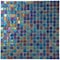 Apollo Tile Skosh 11.6inx11.6in Glossy Dark Shimmer Multi Blue Glass Mosaic Wall Floor Tile 18.69 sqft/cs, 10PK APLNB88BL572A - alternate 1