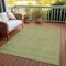 Homeroots 9' X 12' Wheat And Sage Striped Washable Indoor Outdoor Area Rug 615678 - alternate 3