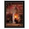 Homeroots Tinners Lantern 2 Black Framed Print Wall Art 406876 - alternate 1