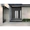 Vdomdoors Front Exterior Prehung Metal-Plastic Double Doors / MANUX 8088 Antracite / Sidelite Exterior Window MANUX8088DEXD-ANT-LH-W72+12xH80 - alternate 3
