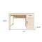 Homeroots 47" Antiqued White Wood Wall Mounted Pedestal Writing Desk 568262 - alternate 2