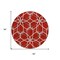 Homeroots 8' Red And Ivory Round Geometric Washable Indoor Outdoor Area Rug 613045 - alternate 3