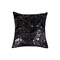 Homeroots Set of Two 18" Black and Silver Chevron Cowhide Throw Pillows with Glitter, 2PK 544581 - alternate 3