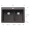 Blanco Liven 1-3/4 Low Divide Dual Mount, Cinder 443212 - alternate 3