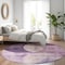 Homeroots 8' Purple And Lavender Round Geometric Washable Indoor Outdoor Area Rug 604925 - alternate 3