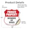 Signmission Private Property Shield Sign Beware Of D, 12 Inch X 12 Inch, Vinyl Decal SHI-D-12-440 - alternate 2
