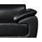 Homeroots 69in Black and Silver Leather Loveseat 720506 - alternate 3