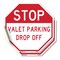 Signmission Stop Valet Parking Drop Off, 4 inch X 4 inch, Vinyl Decal, 2PK OC-D-2PACK-4-282 - alternate 1