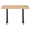 Flash Furniture Bennett 30 in x 48 in Solid Wood Indoor Tabletop in Natural with Dual 5 in x 22 in Dining GSF-REC3048-NAT-T0522-GG - alternate 2
