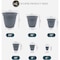 Hc Companies Eclipse 12'' Warm Gray Planter with Saucer ECA12000A42 - alternate 2