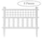 Gardenised Garden Gate Patio Picket Fence Flower Bed Border White Vinyl Edging, Set Of 8 QI003741.WL.8 - alternate 1