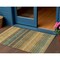 Homeroots 3' X 5' Wheat Brown And Teal Blue Striped Washable Indoor Outdoor Area Rug 614851 - alternate 1