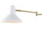 Jonathan Y Hygge 16" Swing Arm 1-Light Modern Midcentury Iron USB Charging Port LED Sconce, White/Brass Gold JYL1302A - alternate 2