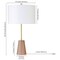 Homeroots 26" Gold and Brown Metal Table Lamp With White Drum Shade 524494 - alternate 4