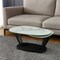 Homeroots 36" White And Black Faux Marble And Metal Oval Coffee Table 554270 - alternate 3