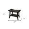 Homeroots 24" Dark Brown Freestanding Teak Shower Bench With Shelf And Handles 376681 - alternate 4
