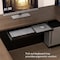 Bestar Connexion L-Shaped Workstation with hutch, Antigua/Black 93859-000052 - alternate 2