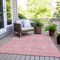 Homeroots 9' X 12' Pink And Ivory Chevron Washable Indoor Outdoor Area Rug 596289 - alternate 3