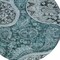 Homeroots 8' Teal Blue And Dark Green Round Floral Medallion Washable Indoor Outdoor Area Rug 603199 - alternate 3