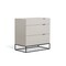 Homeroots 32" Grey Manufactured Wood Three Drawer Chest 473090 - alternate 1