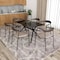 Leisuremod Kora Modern Leather Dining Arm Chair with Iron Legs in Taupe, 2PK KCWN-21TP2 - alternate 5