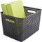 Advantus Weave Storage Bin, Plastic, Black, 13.5 in H, 10.5 in W, 2 PK AVT40328 - alternate 2
