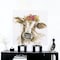 Homeroots Watercolor Floral Cow Unframed Print Wall Art 398867 - alternate 2