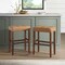 Alaterre Furniture Madison Backless Bar Height Stool True Walnut Finish with Cognac PU AVMA2220 - alternate 2