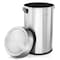 Elama Large 17 Gallon Swing Lid Stainless Steel Cylindrical Trash Bin EL-LT35B-65L - alternate 3