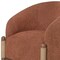 Homeroots 30" Rust and Brown Fabric And Wood Arm Chair 635753 - alternate 3