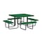 Leisure Craft Square Picnic Table, Green, Surface Mount, 46 in T46SQSM-GREEN - alternate 1