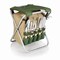 Picnic Time Family Of Brands Gardener Folding Seat with Tools, Olive Green with Beige Accents 542-93-121-000-0 - alternate 1