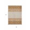 Homeroots 5' X 8' Orange Beige And Ivory Geometric Washable Indoor Outdoor Area Rug 613862 - alternate 3