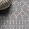 Jonathan Y Moroccan HYPE Boho Vintage Diamond Gray/Ivory 2 ft. x 14 ft. Runner Rug MOH101C-214 - alternate 3