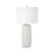 Homeroots Set of Two 30" White Textured Ceramic Table Lamps With White Drum Shades 571281 - alternate 2