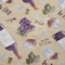Homeroots 50" X 70" Ivory Purple And Green Wine Tasting Microfiber Plush Throw Blanket 712595 - alternate 2
