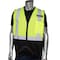 Pip ANSI Type R Class 2 Three Pocket Mesh Vest with Black Bottom Front 302-V173BLY-S/M - alternate 1